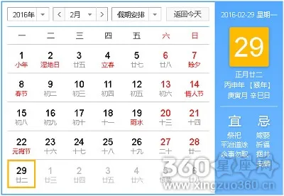 2016年闰年是什么意思？2000年到2030年的闰年闰月列表