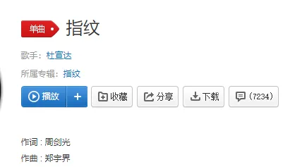 《抖音》指纹歌曲介绍