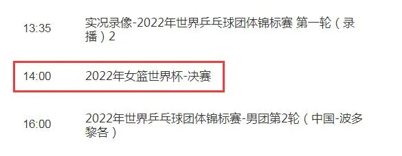 2022女篮世界杯总决赛赛程时间 中国女篮vs美国今天几点比赛直播时间