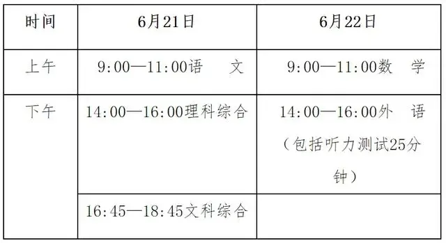 2023年河北中考是哪一天？河北中考时间表 河北中考科目及分值