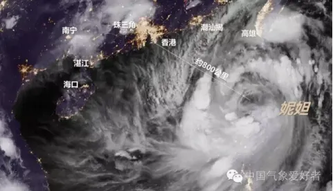 珠三角大台风妮妲即将登陆广东 正面袭击大都市(图)
