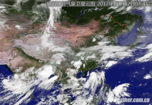 台风路径实时发布系统：2017第2号台风苗柏最新卫星云图