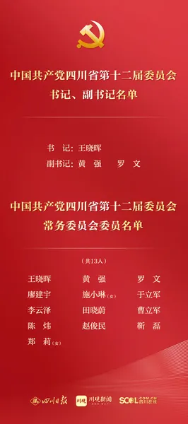 四川新一届省委常委名单 最新四川省委领导班子成员