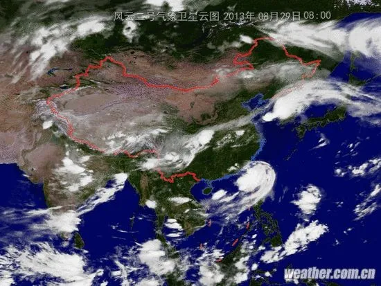 台风康妮卫星云图 8月29日8时